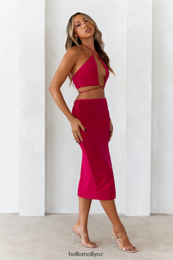 Hello Molly Honey Sweet Crop Top Pink PBN8868594 Clothing