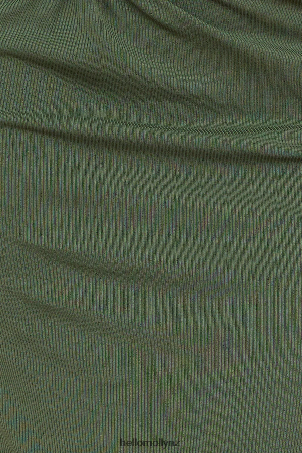 Hello Molly Karmic Power Crop Khaki PBN8868745 Clothing