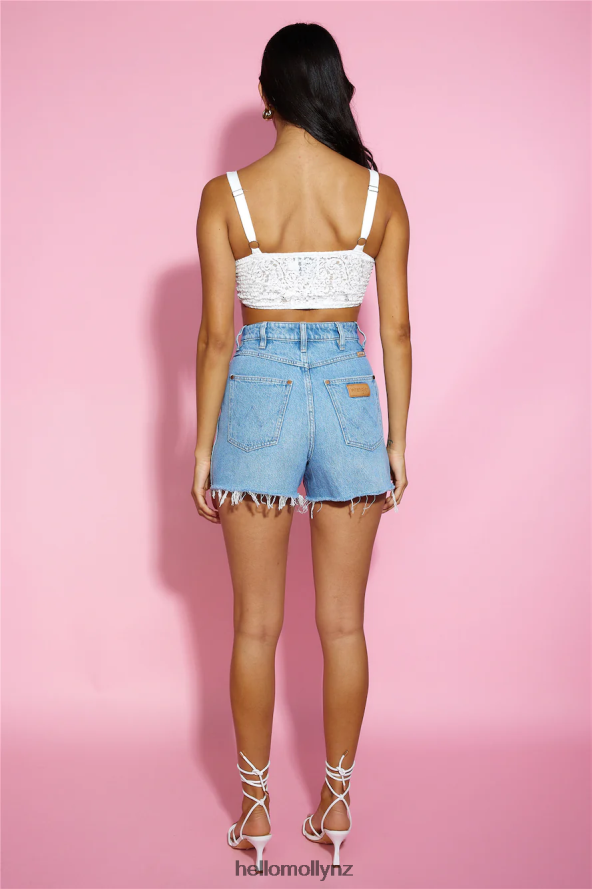 Hello Molly Lace Moment Crop Top White PBN8868597 Clothing