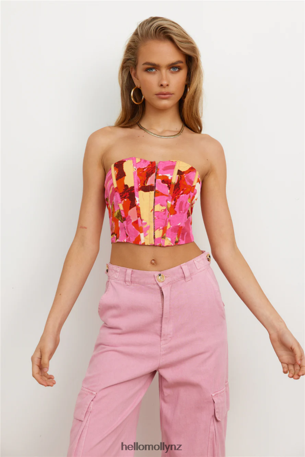 Hello Molly Loving It All Crop Top Pink PBN8868677 Clothing