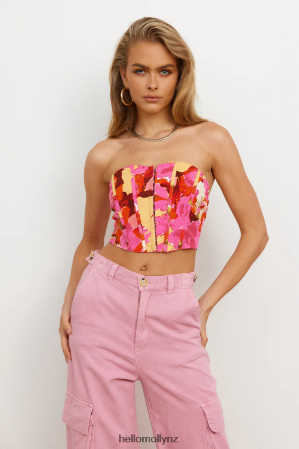 Hello Molly Loving It All Crop Top Pink PBN8868677 Clothing