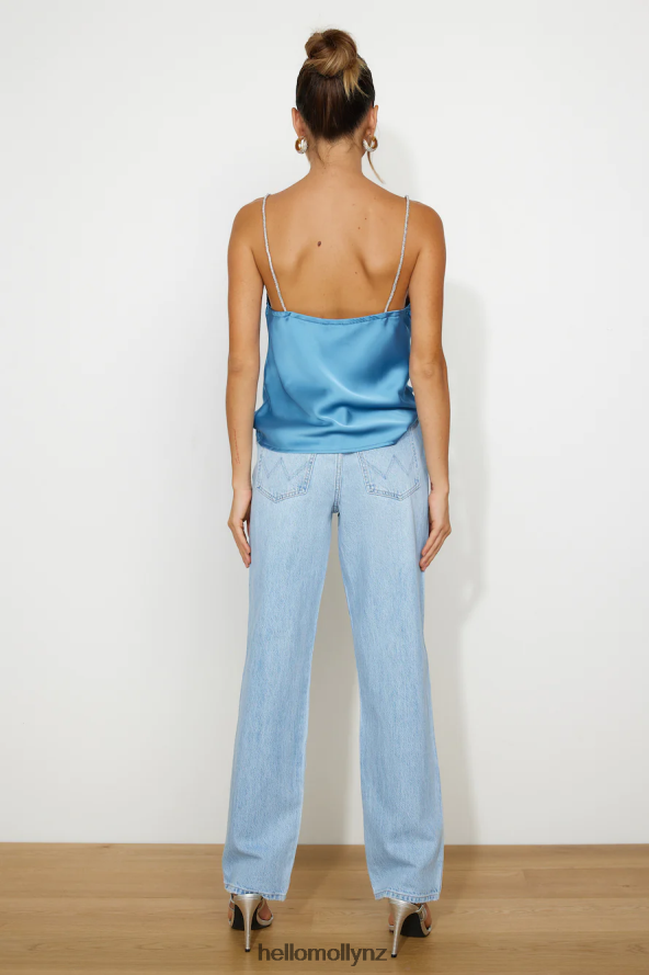 Hello Molly Main Girl Top Blue PBN8868655 Clothing