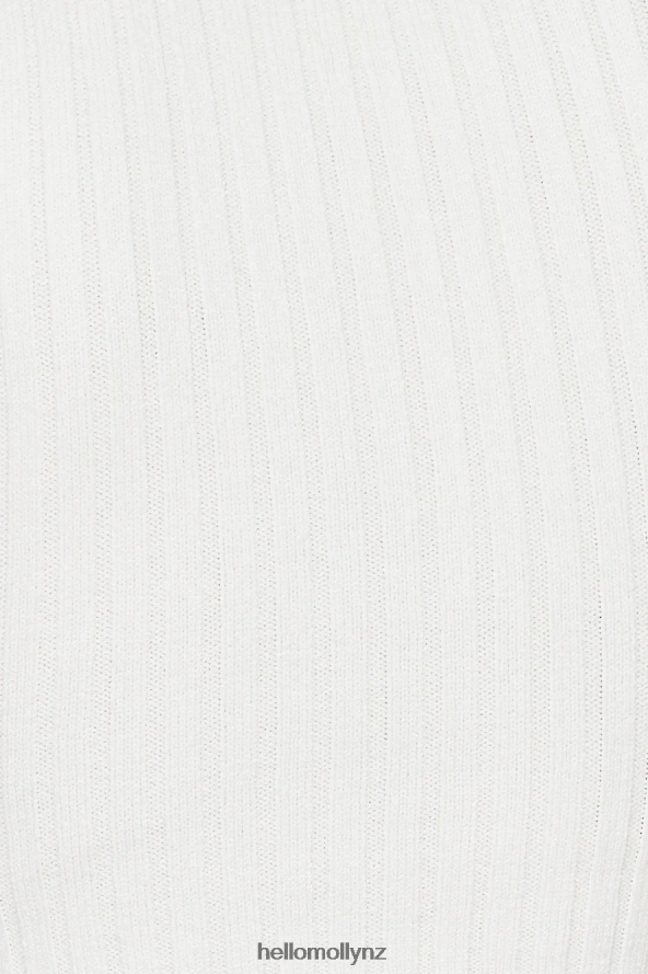 Hello Molly Nights Of Love Ribbed Top White PBN8868782 Clothing
