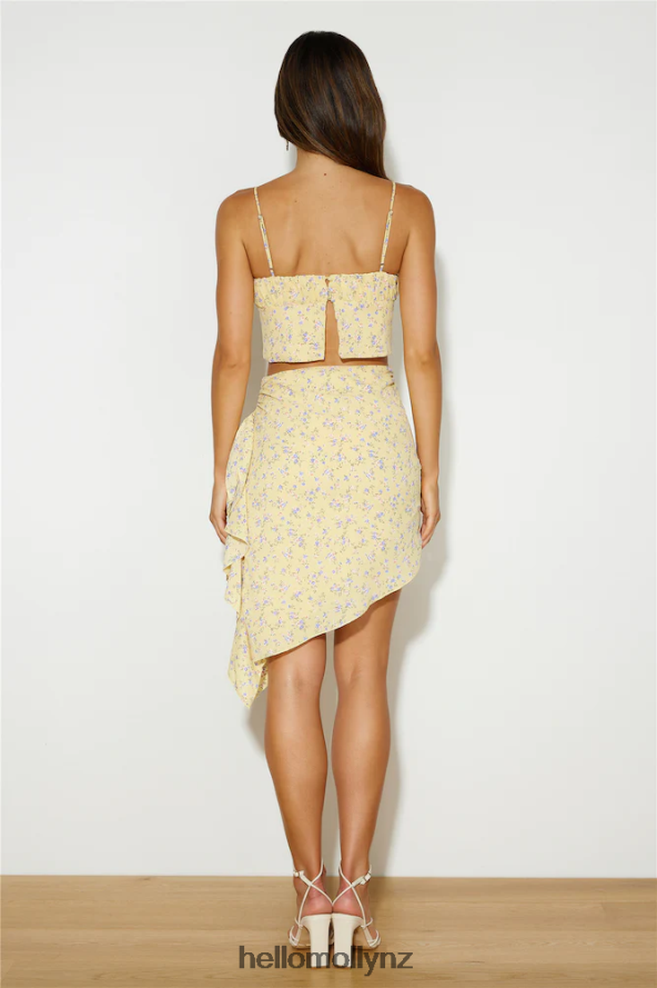 Hello Molly Prettiest Blooms Crop Top Yellow PBN8868591 Clothing