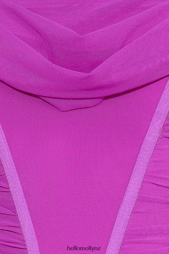 Hello Molly Snatched Up Crop Top Purple PBN8868817 Clothing