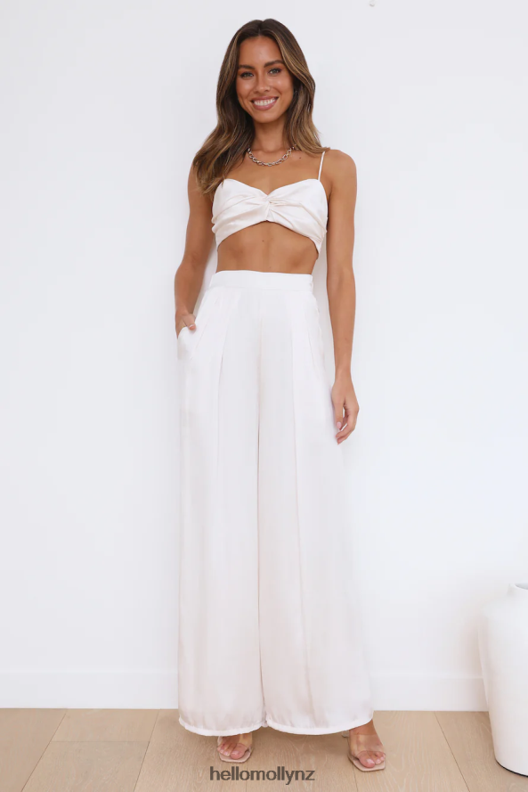 Hello Molly Sweeter Feelings Crop Top Cream PBN8868642 Clothing