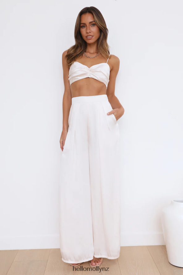 Hello Molly Sweeter Feelings Crop Top Cream PBN8868642 Clothing