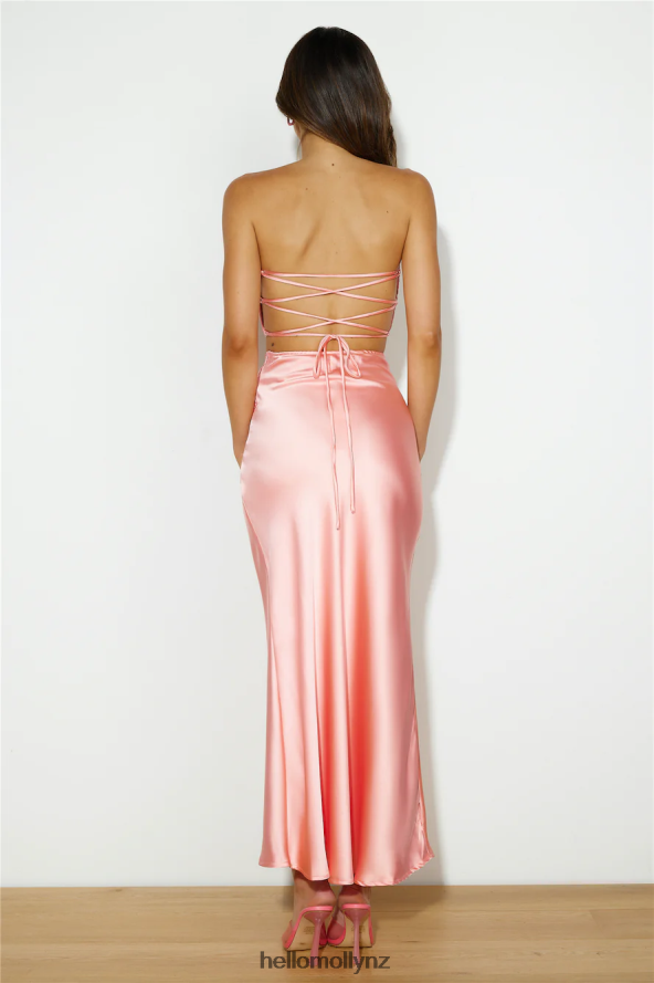 Hello Molly VIPs Accepted Satin Crop Top Pink PBN8868552 Clothing